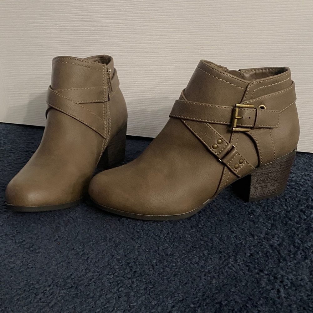 Elegant Taupe Ankle Booties